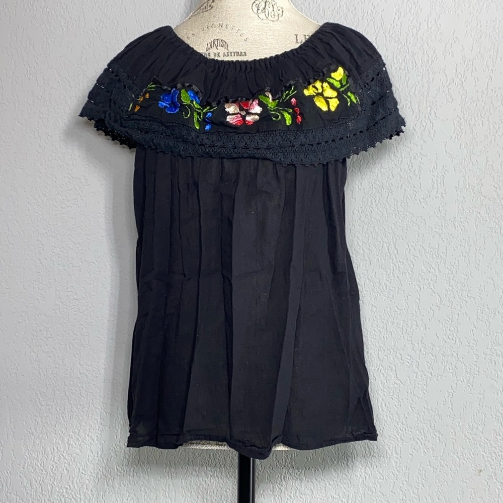 Embroidered Floral Top
